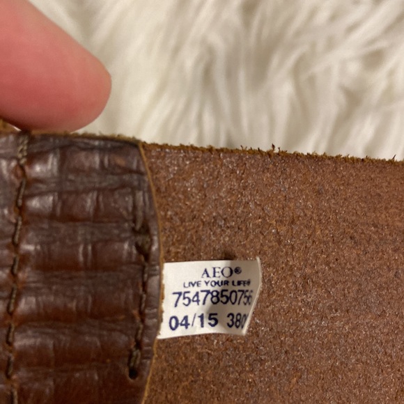 American Eagle Outfitters Man Belt size 36” genuine leather brown color - Picture 3 of 9